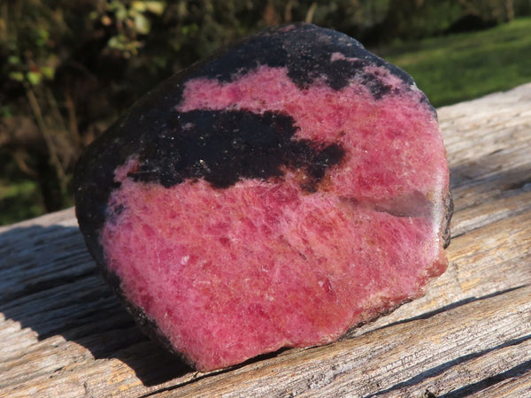 Polished Half Polished Pink & Black Rhodonite Pieces x 6 From Madagascar - TopRock