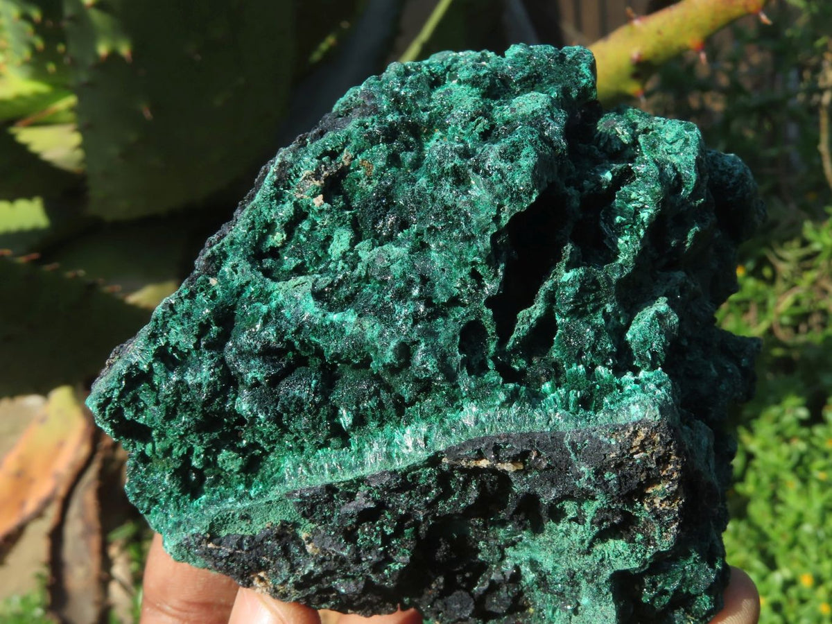 Natural Silky Malachite Specimens x 3 From Kasompe, Congo - TopRock