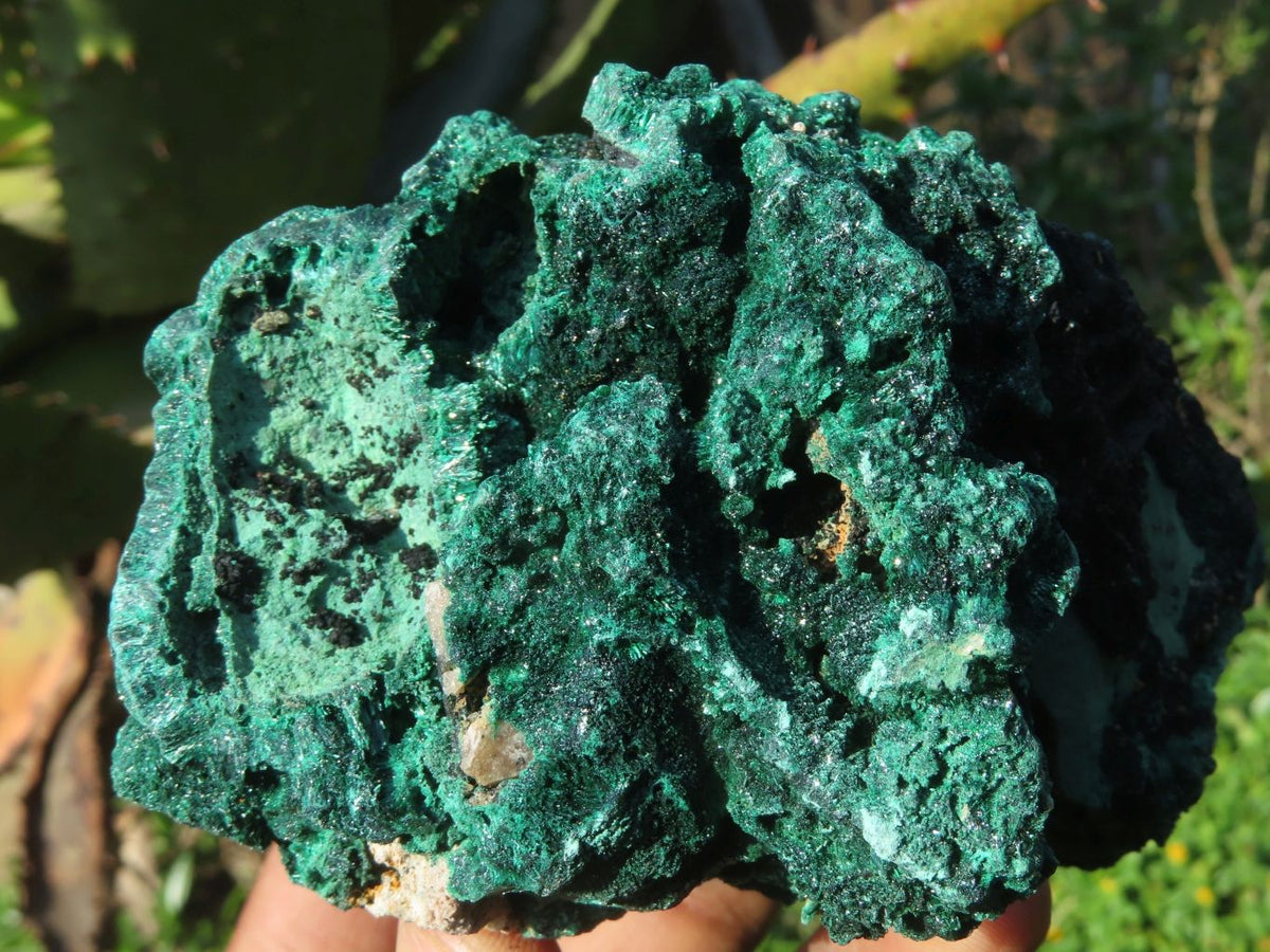 Natural Silky Malachite Specimens x 3 From Kasompe, Congo - TopRock