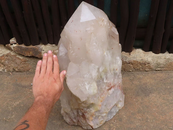 Natural Giant Semi Polished Candle Quartz Crystal  x 1 From Angola - Toprock Gemstones and Minerals 
