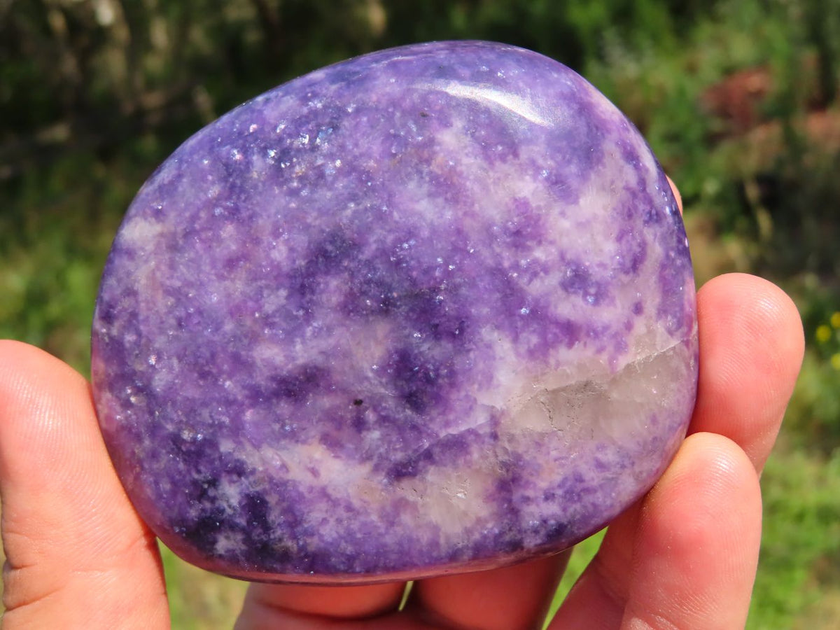 Polished Lepidolite Gallets x 5 From Zimbabwe - TopRock
