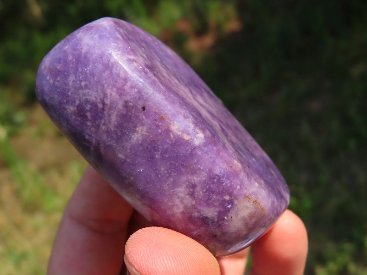 Polished Lepidolite Gallets x 5 From Zimbabwe - TopRock