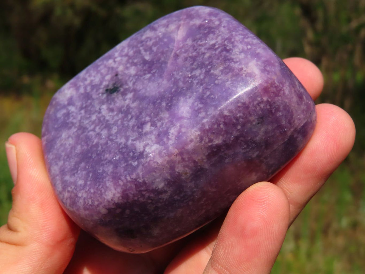 Polished Lepidolite Gallets x 5 From Zimbabwe - TopRock