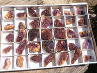 Natural Small Dark "Amethystos" Amethyst Crystal Plates  x 35 From Kwaggafontein, South Africa - TopRock