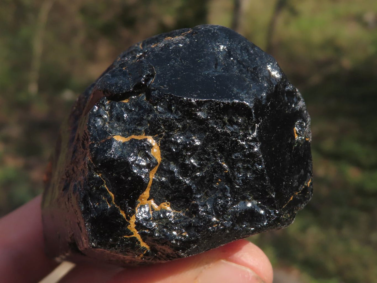 Natural Extra Large Alluvial Black Schorl Tourmaline Crystals (Stone Sealed) x 3 From Zimbabwe - TopRock