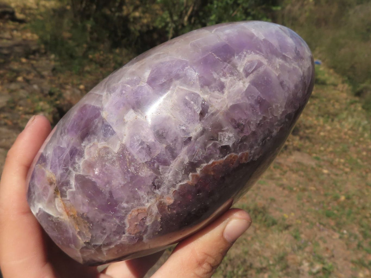 Polished Dream Flower Amethyst Standing Free Form x 1 From Madagascar - TopRock