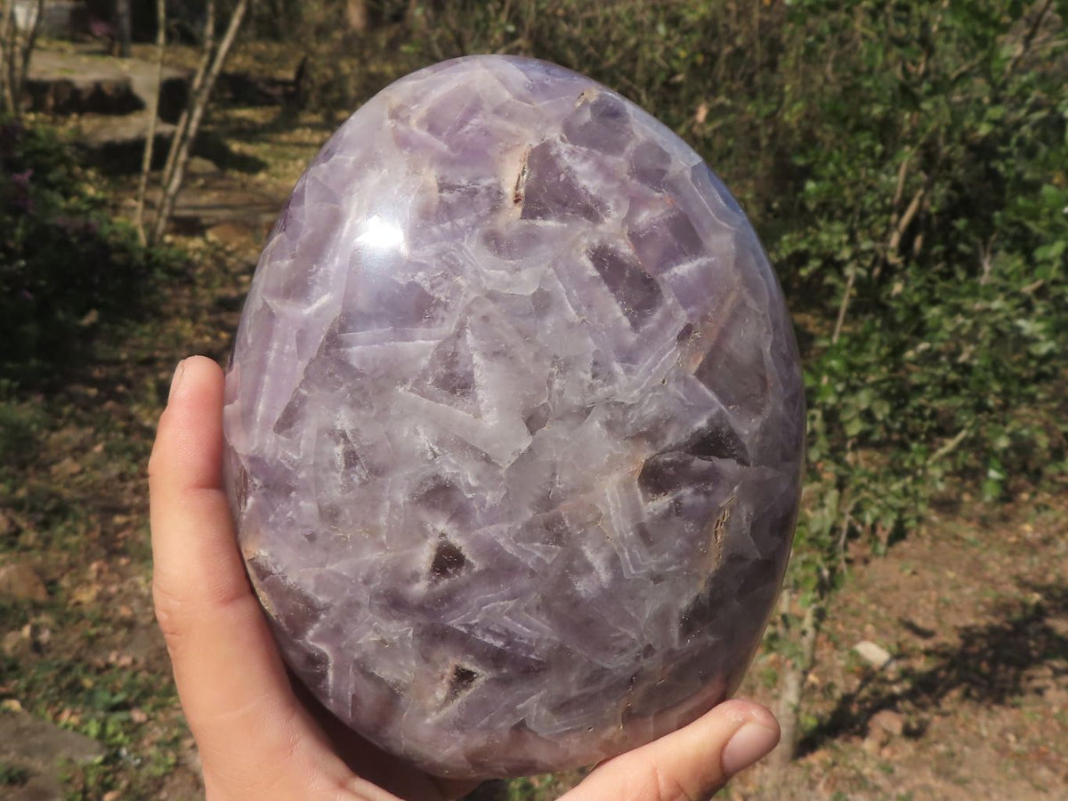 Polished Dream Flower Amethyst Standing Free Form x 1 From Madagascar - TopRock