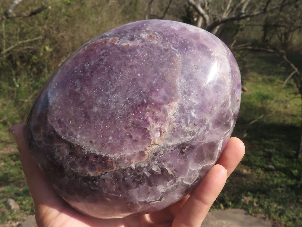 Polished Dream Flower Amethyst Standing Free Form x 1 From Madagascar - TopRock