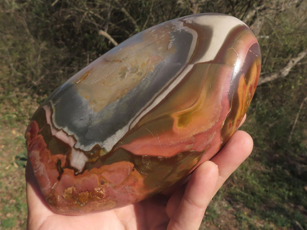 Polished Polychrome / Picasso Jasper Standing Free Form With Gorgeous Patterns x 1 From Mahajanga, Madagascar - TopRock