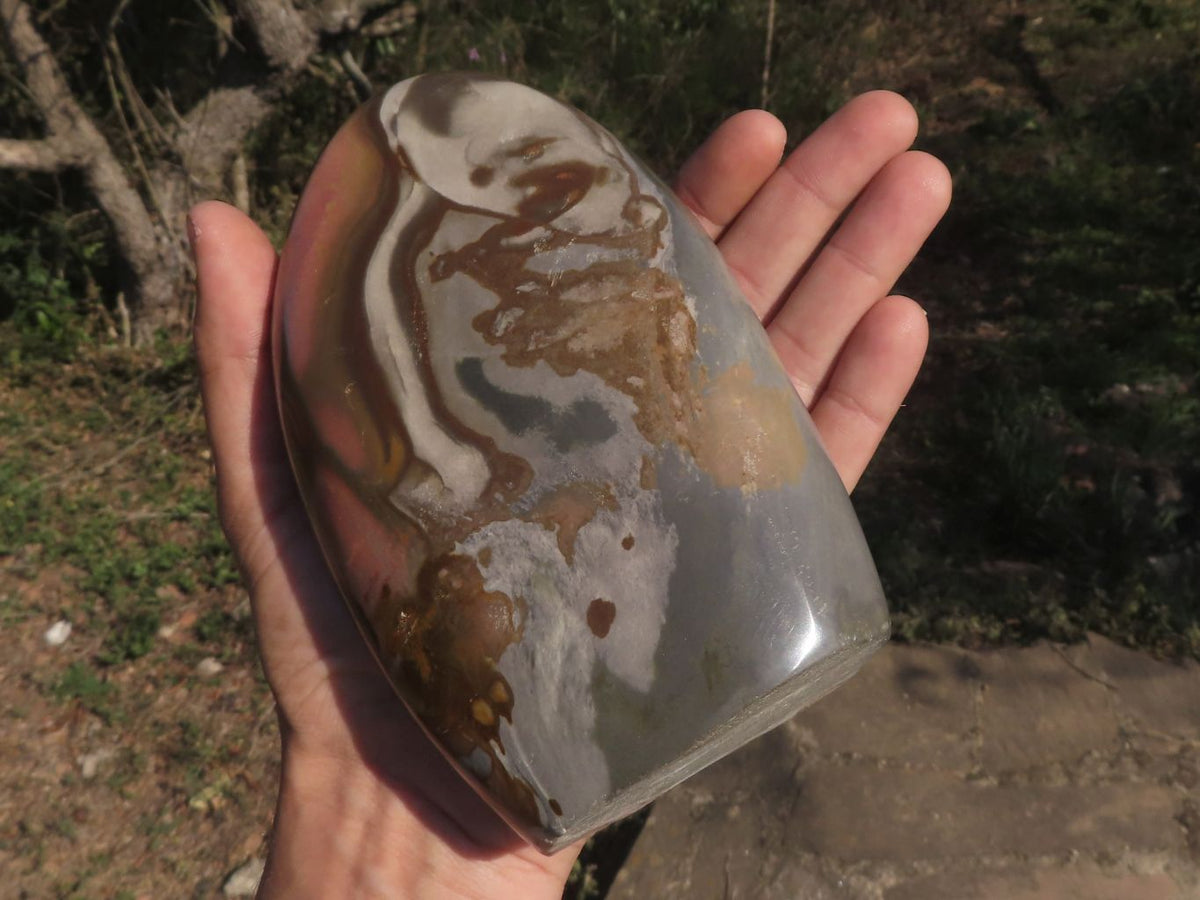 Polished Polychrome / Picasso Jasper Standing Free Form With Gorgeous Patterns x 1 From Mahajanga, Madagascar - TopRock