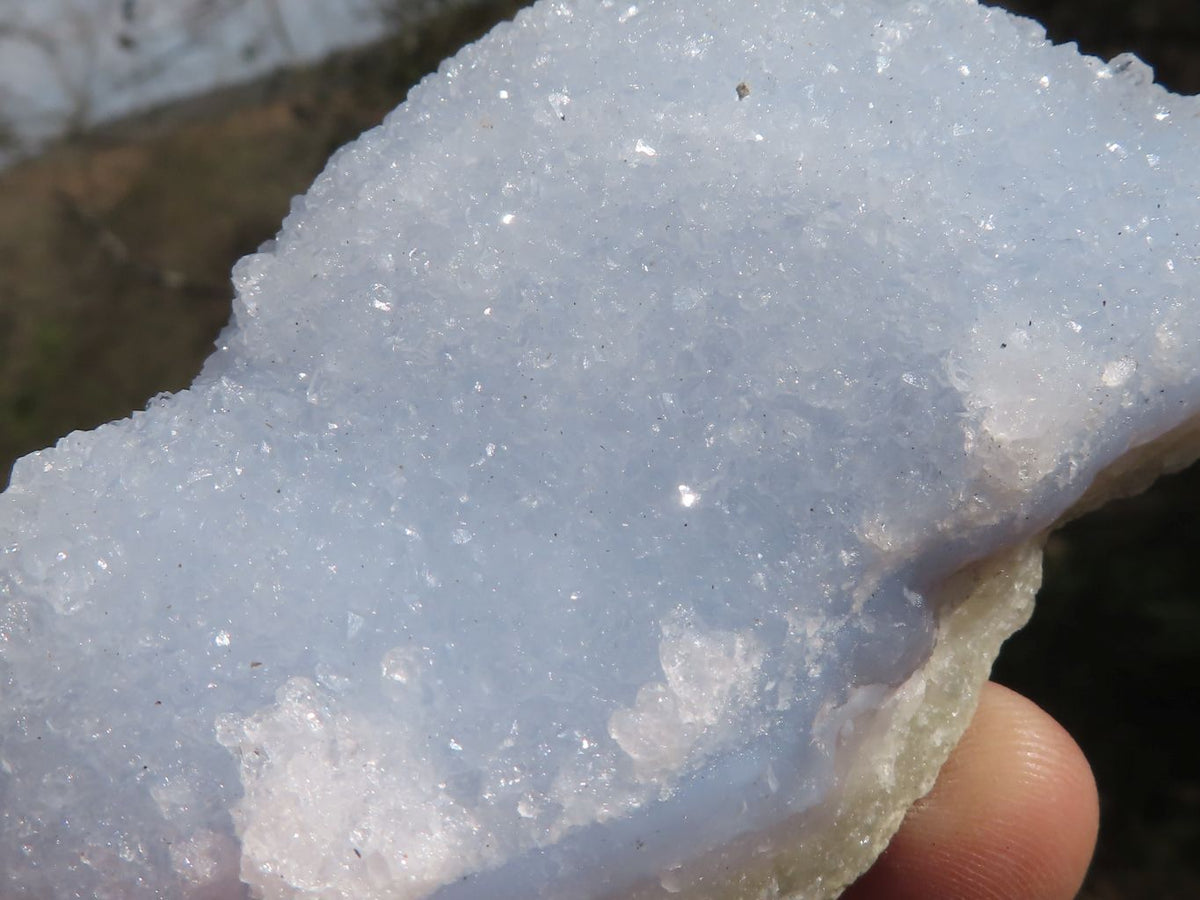 Natural Blue Lace Agate Geode Specimens x 24 From Nsanje, Malawi - TopRock