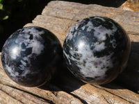 Polished Merlinite Gabbro Spheres  x 6 From Madagascar - Toprock Gemstones and Minerals