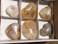 Polished Large Agate Hearts  x 6 From Madagascar - Toprock Gemstones and Minerals