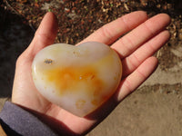 Polished Large Agate Hearts  x 6 From Madagascar - Toprock Gemstones and Minerals