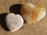 Polished Large Agate Hearts  x 6 From Madagascar - Toprock Gemstones and Minerals