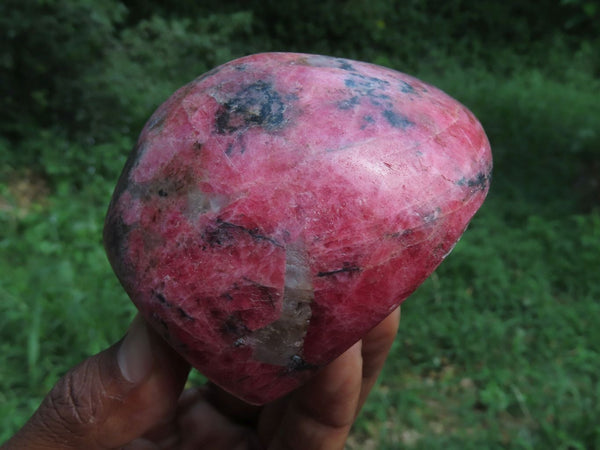 Polished Rhodonite Standing Free Forms x 4 From Zimbabwe - TopRock