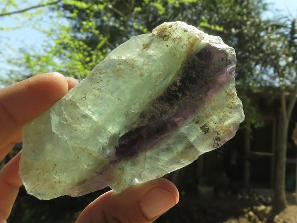 Natural Selected Watermelon Fluorite Cobbed Pieces (Stone Sealed) x 13 From Uis, Namibia - TopRock