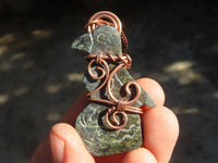 Polished  Copper Wire Wrapped Leopard Stone Eagle Pendants  x 6 From Zimbabwe - Toprock Gemstones and Minerals