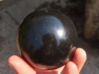 Polished Black Basalt Spheres x 2 From Madagascar - Toprock Gemstones and Minerals