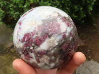 Polished Rubellite Pink Tourmaline Spheres  x 2 From Madagascar - TopRock