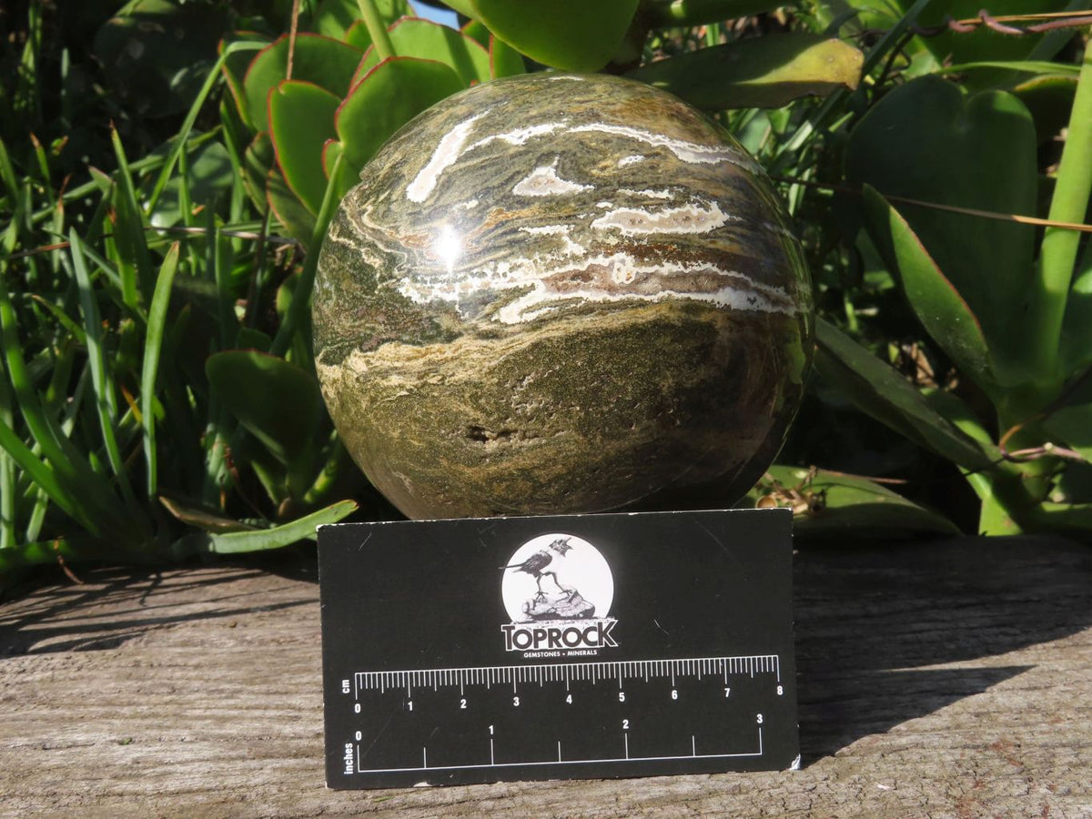Polished Banded Ocean Jasper Sphere x 1 From Madagascar - TopRock