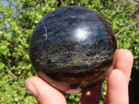 Polished Rare Iolite Spheres x 2 From Ambatofinandrahana, Madagascar - Toprock Gemstones and Minerals