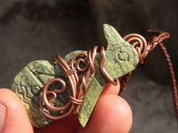 Polished Copper Wire Wrapped Ancient Eagle Pendants  x 6 From Zimbabwe - Toprock Gemstones and Minerals