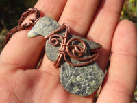 Polished Copper Wire Wrapped Ancient Eagle Pendants  x 6 From Zimbabwe - Toprock Gemstones and Minerals