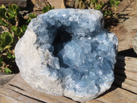 Natural Blue Celestite Geode Specimen x 1 From Sakoany, Madagascar - Toprock Gemstones and Minerals
