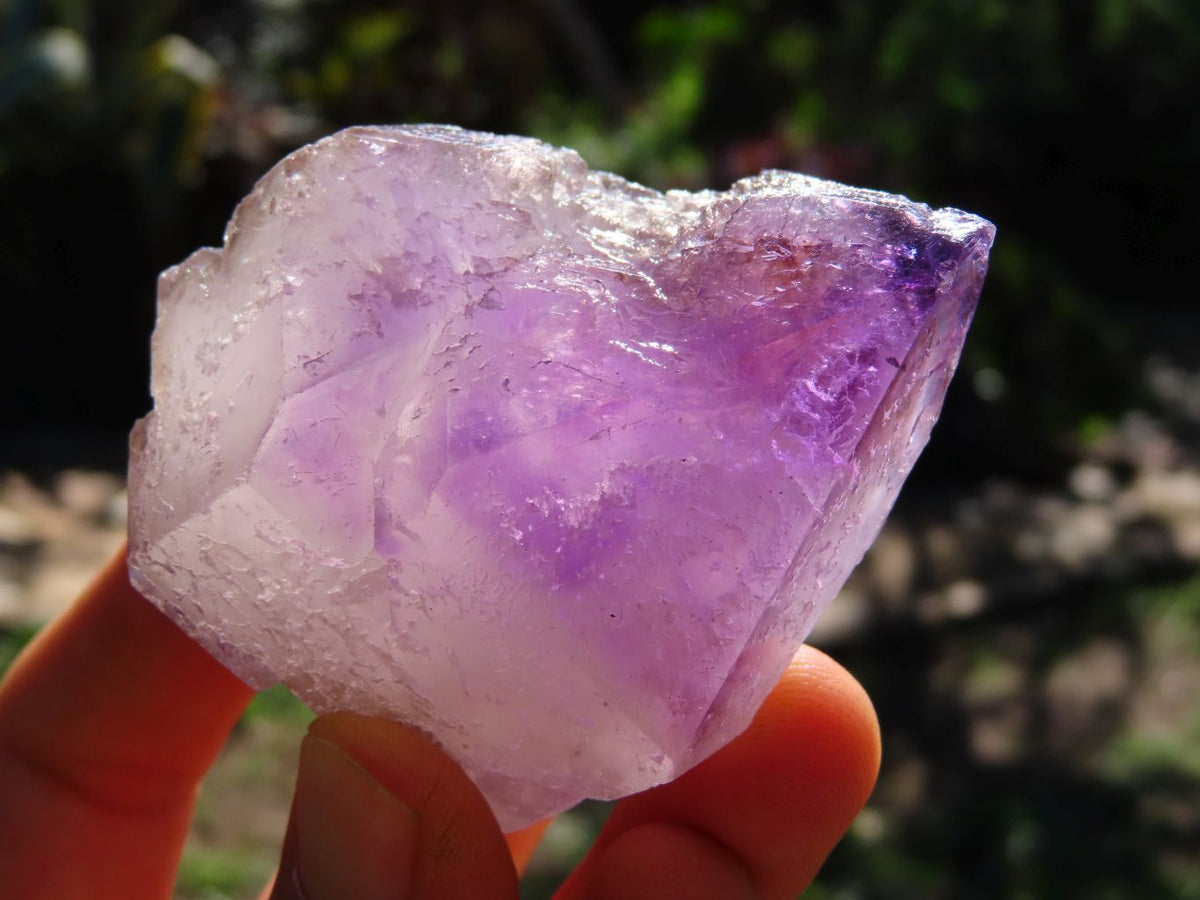 Natural Amethyst Window Quartz Crystals x 12 From Ambatondrazaka, Madagascar - TopRock