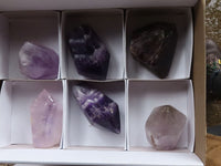 Polished  Mixed Selection Of Amethyst Points  x 6 From Madagascar - TopRock