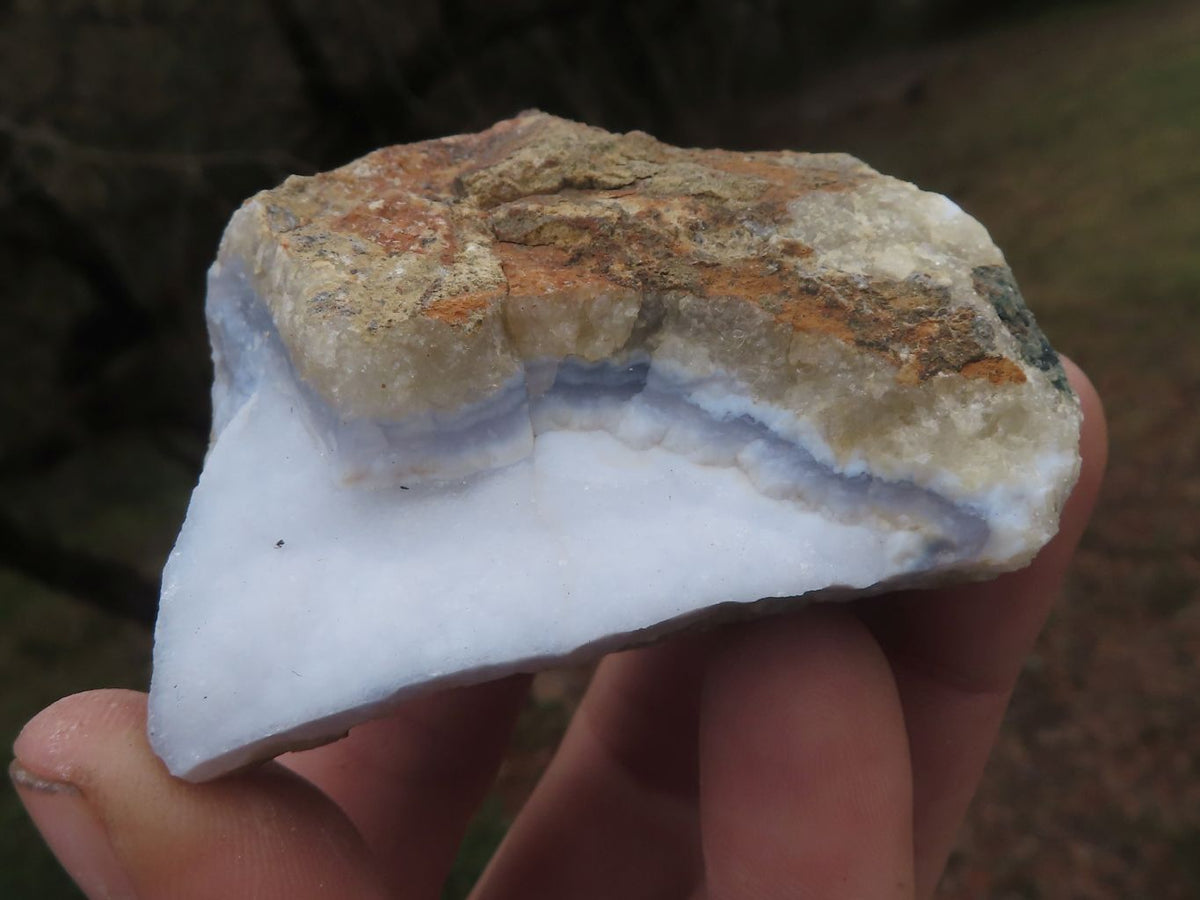 Natural Small Blue Lace Agate Geode Specimens x 24 From Nsanje, Malawi - TopRock