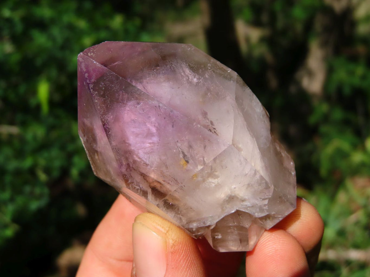 Natural Amethyst Window Quartz Crystals x 12 From Ambatondrazaka, Madagascar - TopRock