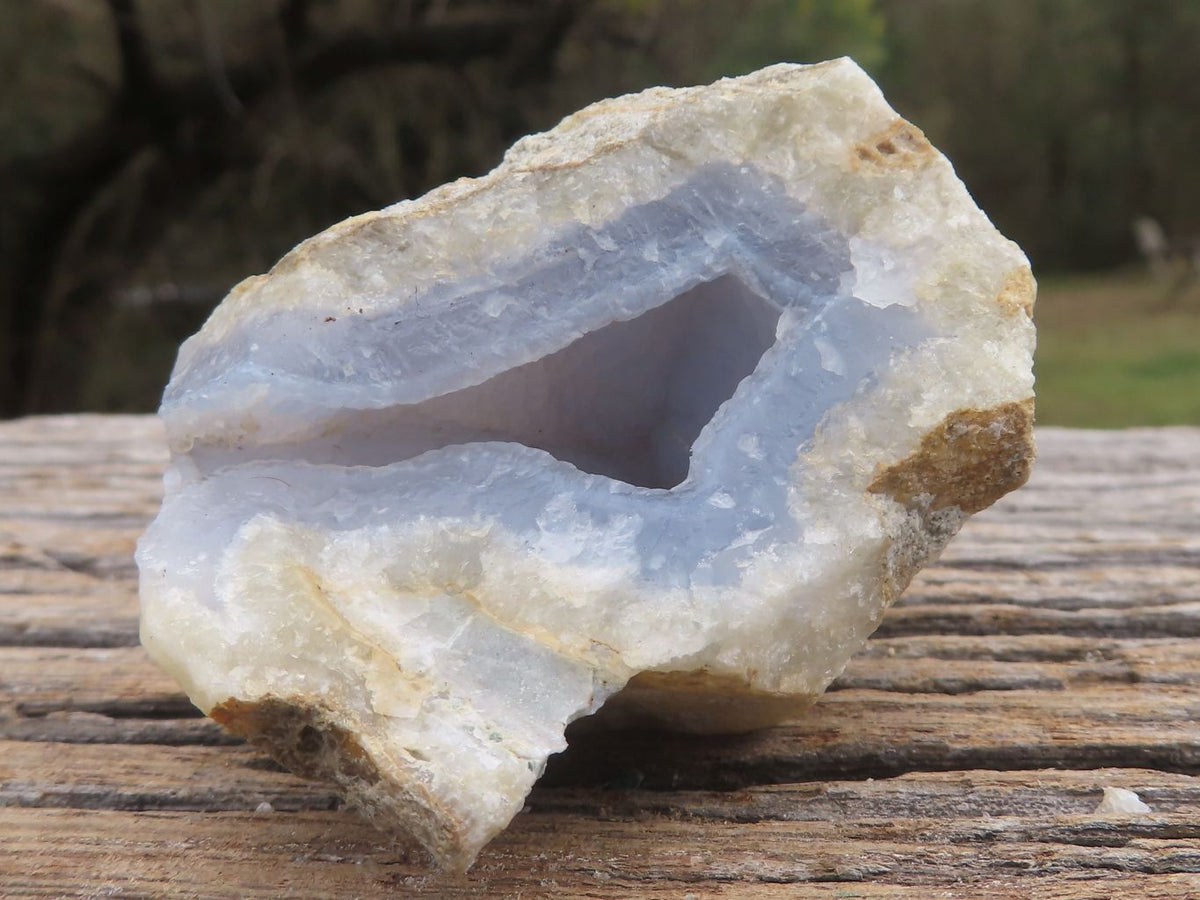 Natural Small Blue Lace Agate Geode Specimens x 24 From Nsanje, Malawi - TopRock