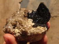 Natural Schorl Black Tourmaline Specimens x 6 From Erongo, Namibia - Toprock Gemstones and Minerals