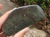 Polished Fluorescent Ruby Corundum In Chrome Verdite Free Forms x 6 From Zimbabwe - TopRock