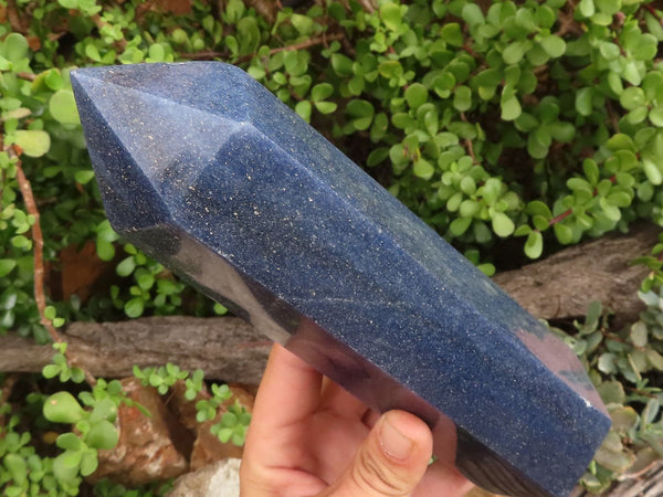Polished Deep Blue Lazulite Point  x 1 From Madagascar - TopRock
