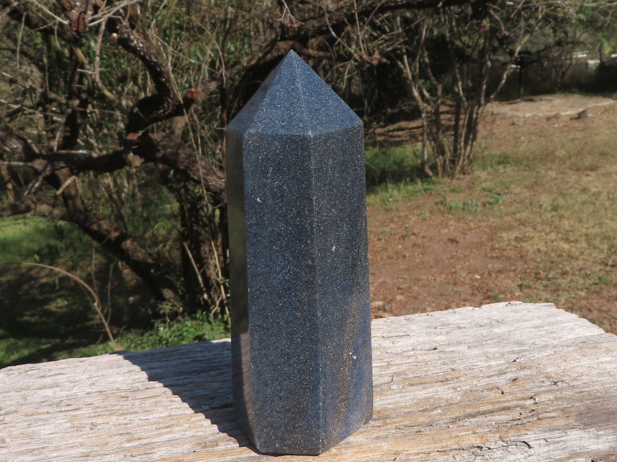 Polished Blue Lazulite Points x 2 From Madagascar - TopRock