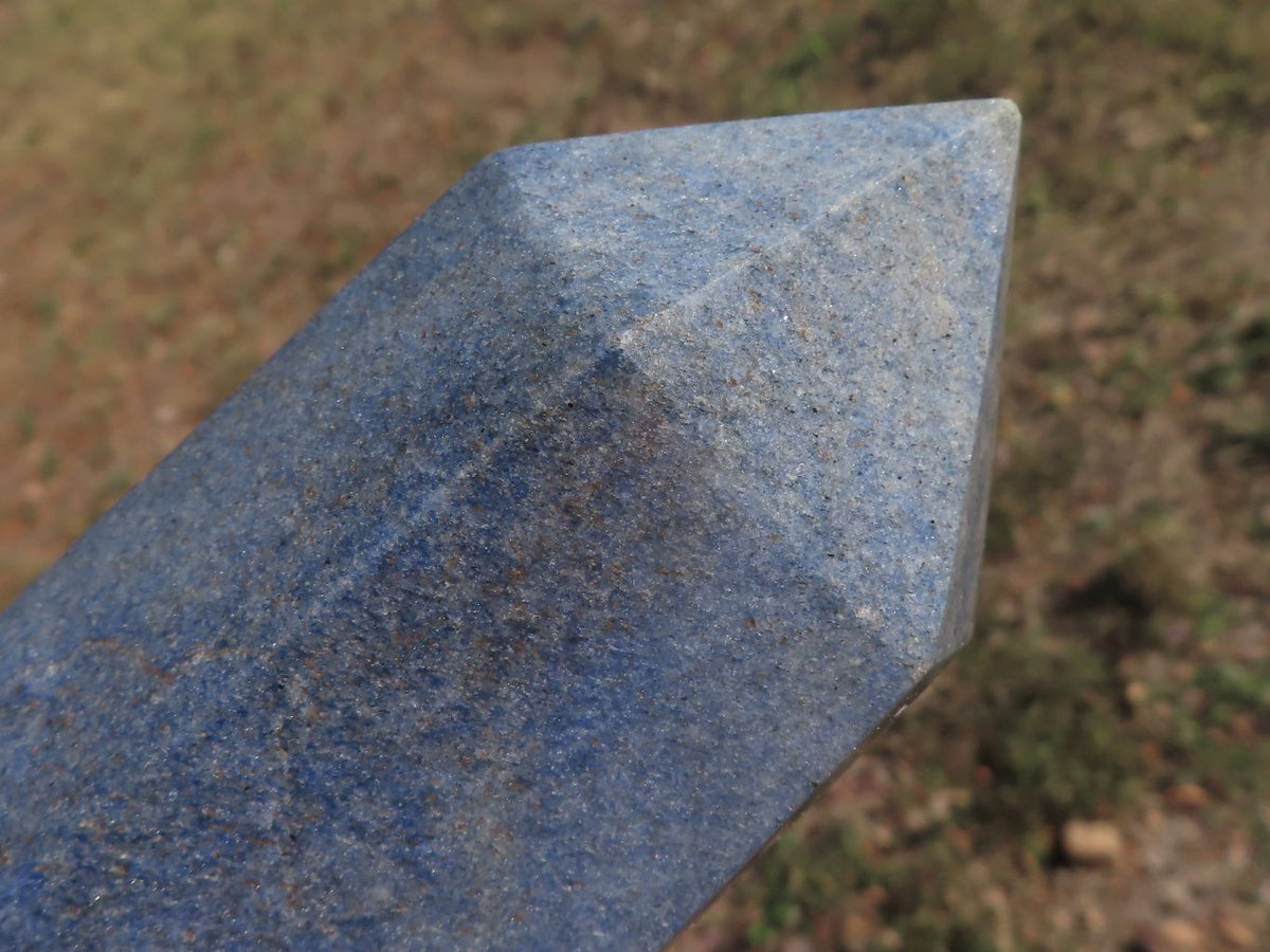 Polished Blue Lazulite Points x 2 From Madagascar - TopRock