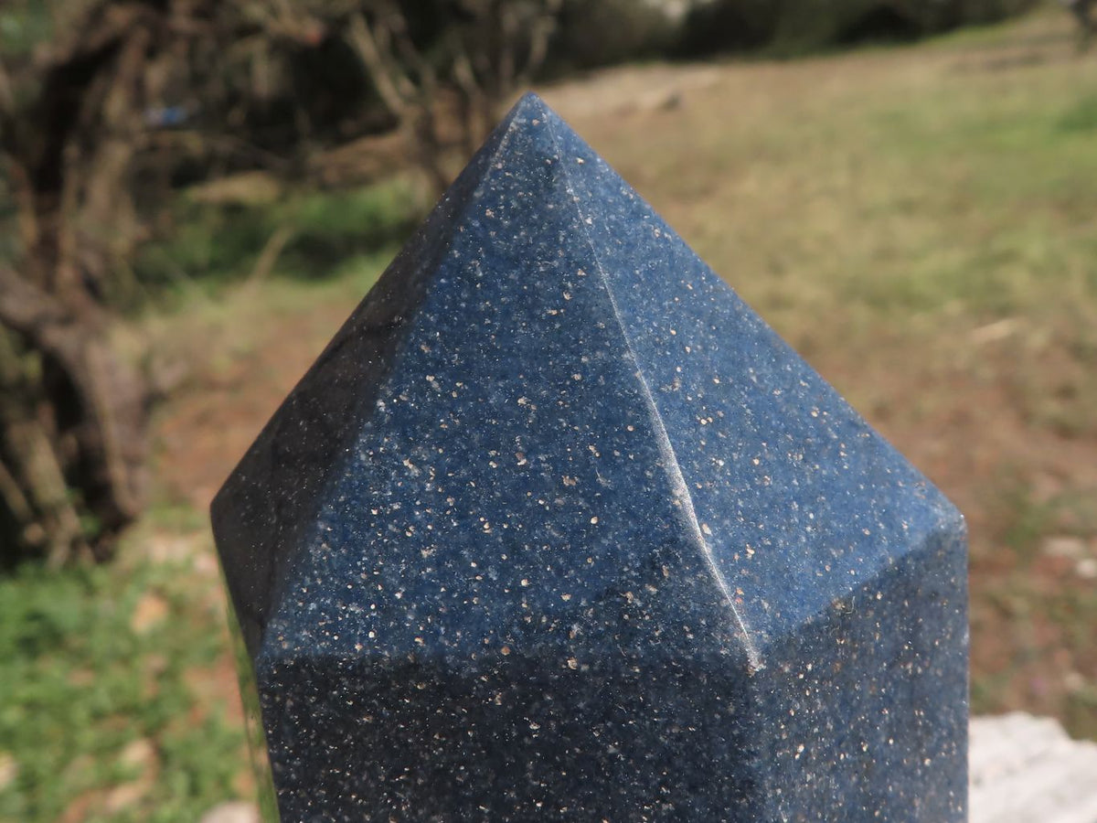 Polished Blue Lazulite Points x 2 From Madagascar - TopRock