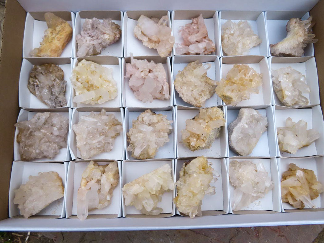 Natural Mixed Malagasy Quartz Clusters x 24 From Madagascar - TopRock