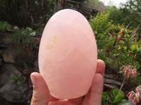 Polished Gemmy Pink Rose Quartz Standing Free Forms x 4 From Madagascar - Toprock Gemstones and Minerals