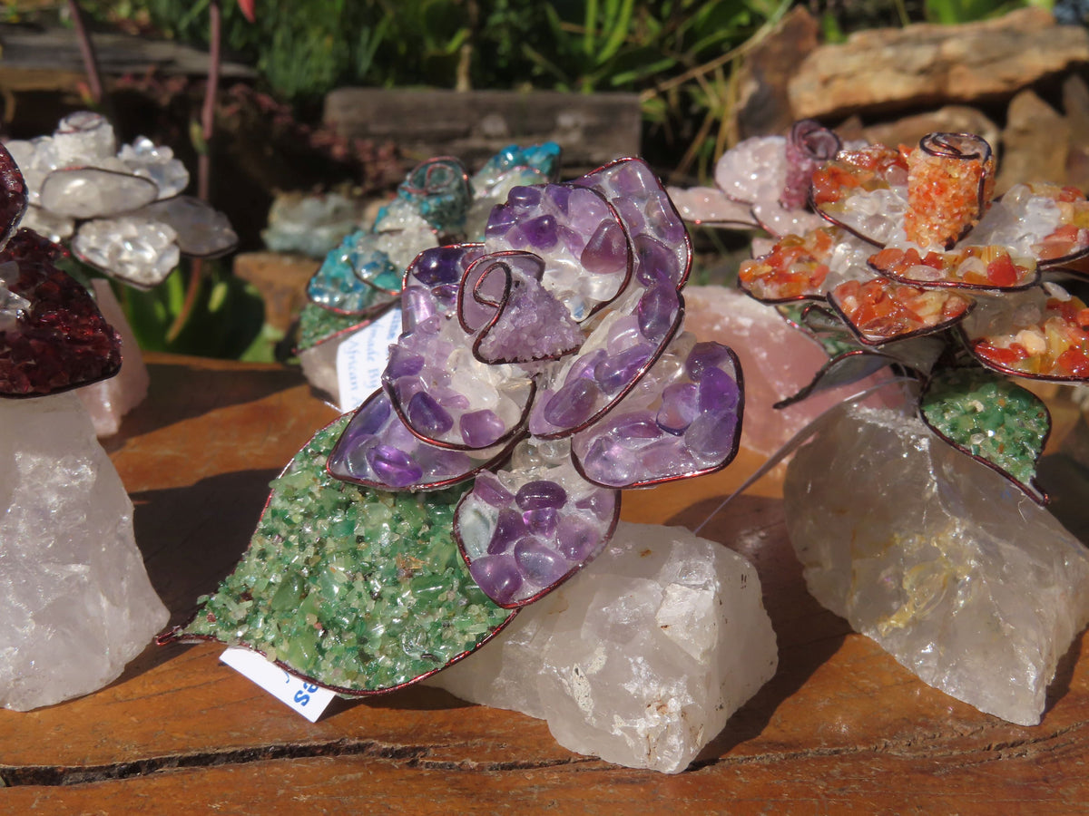 Polished Large Gemstone Art Rose - sold per piece - From South Africa - TopRock