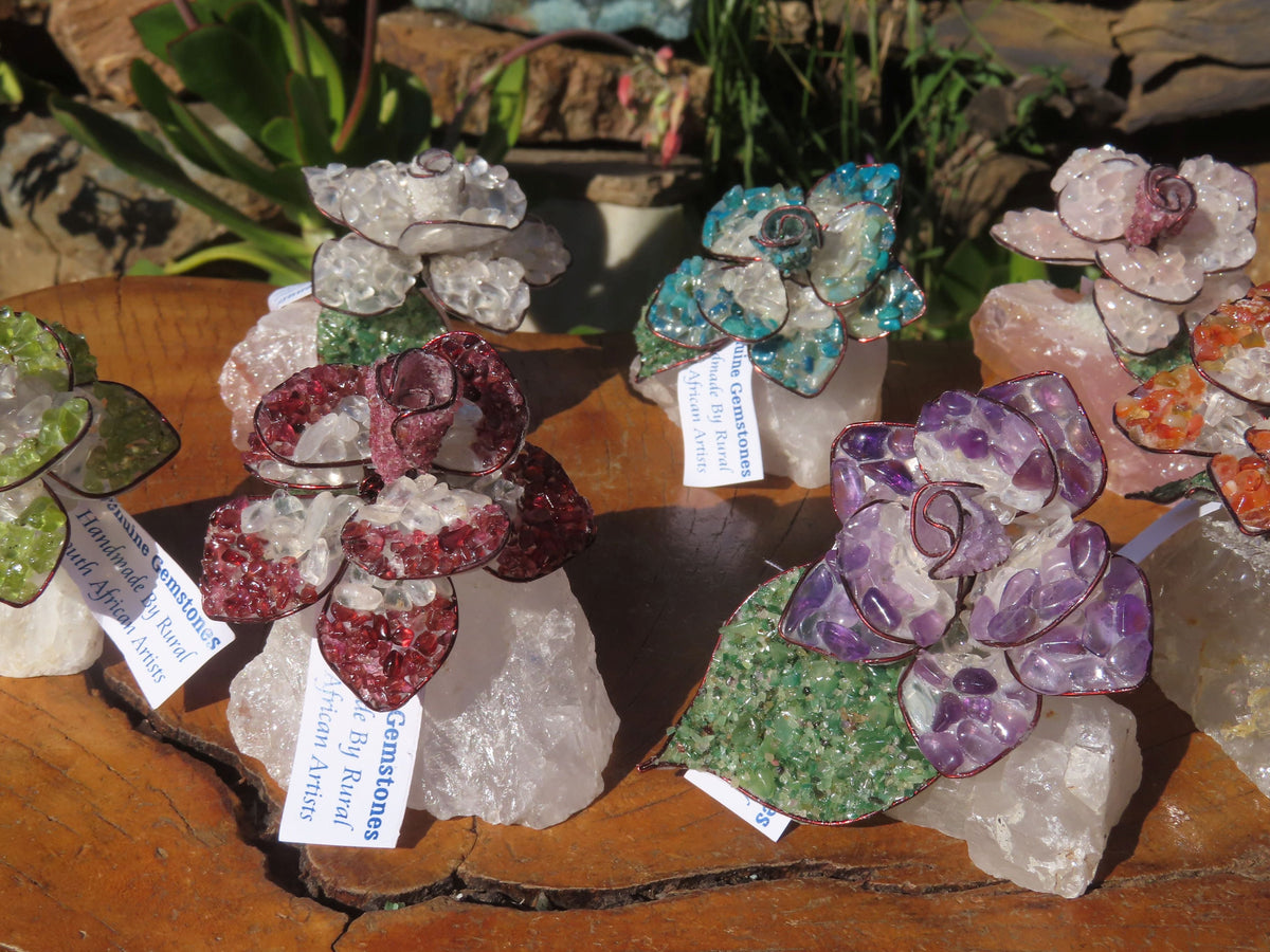Polished Large Gemstone Art Rose - sold per piece - From South Africa - TopRock
