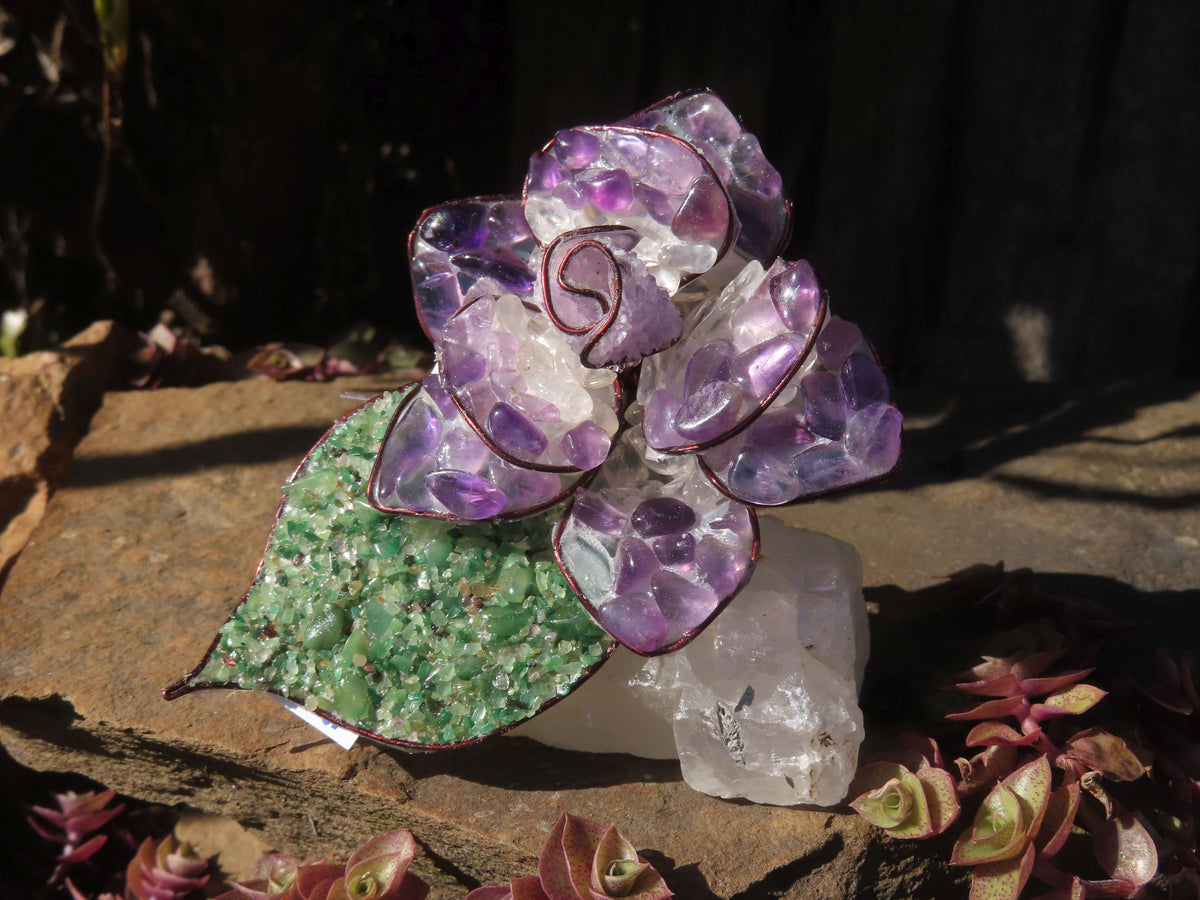 Polished Large Gemstone Art Rose - sold per piece - From South Africa - TopRock