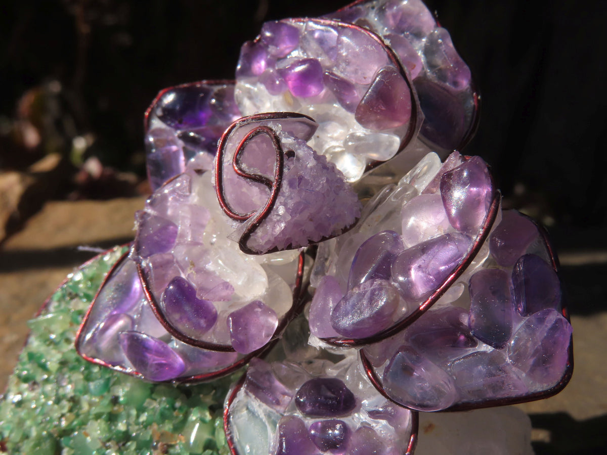Polished Large Gemstone Art Rose - sold per piece - From South Africa - TopRock