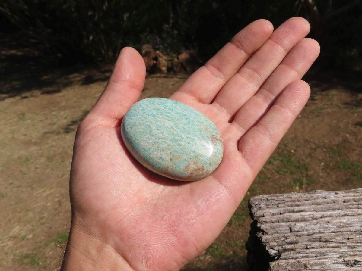 Polished Blue Kobi Amazonite Gallets x 18 From Zimbabwe - TopRock