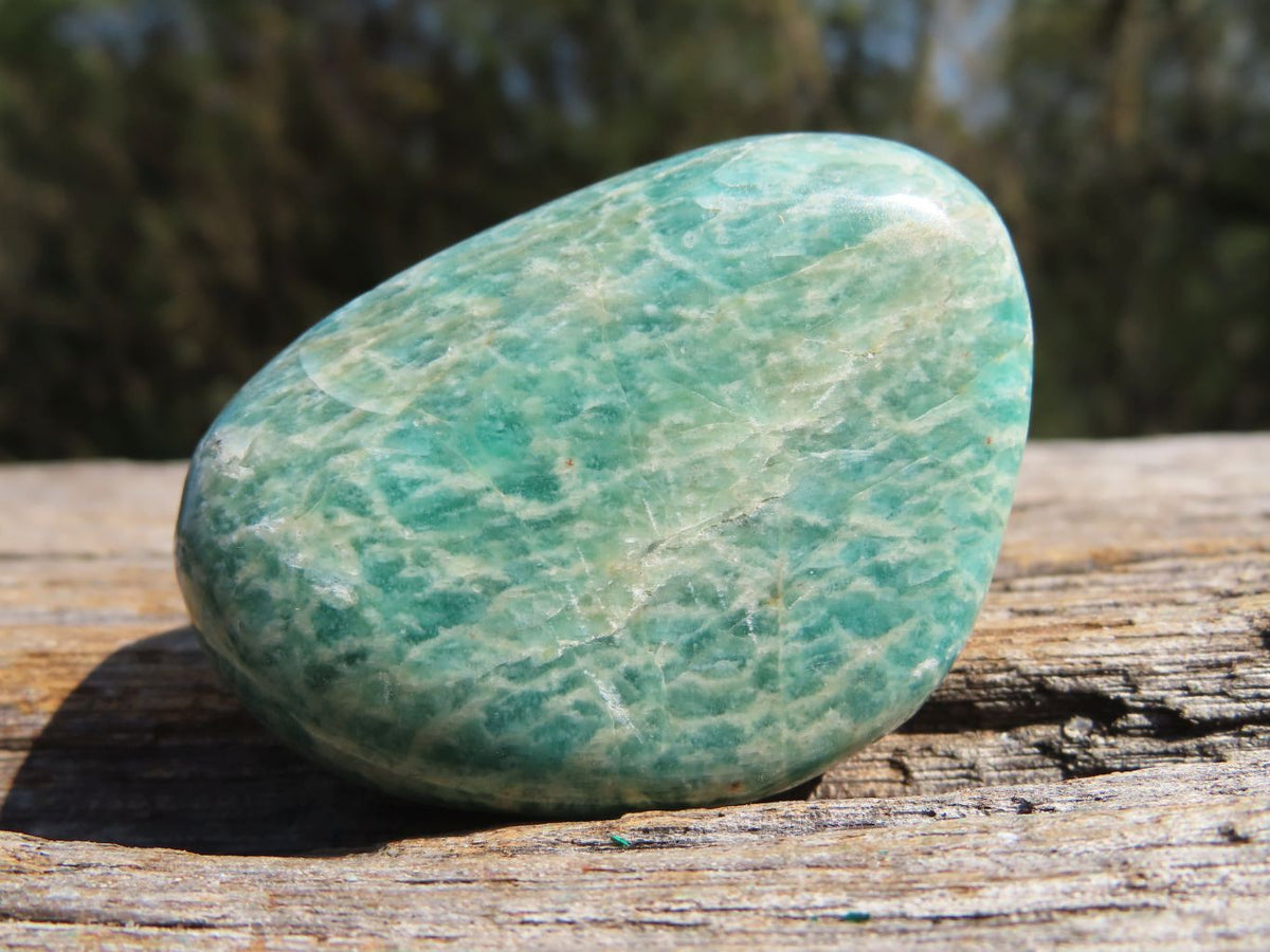 Polished Blue Kobi Amazonite Gallets x 18 From Zimbabwe - TopRock