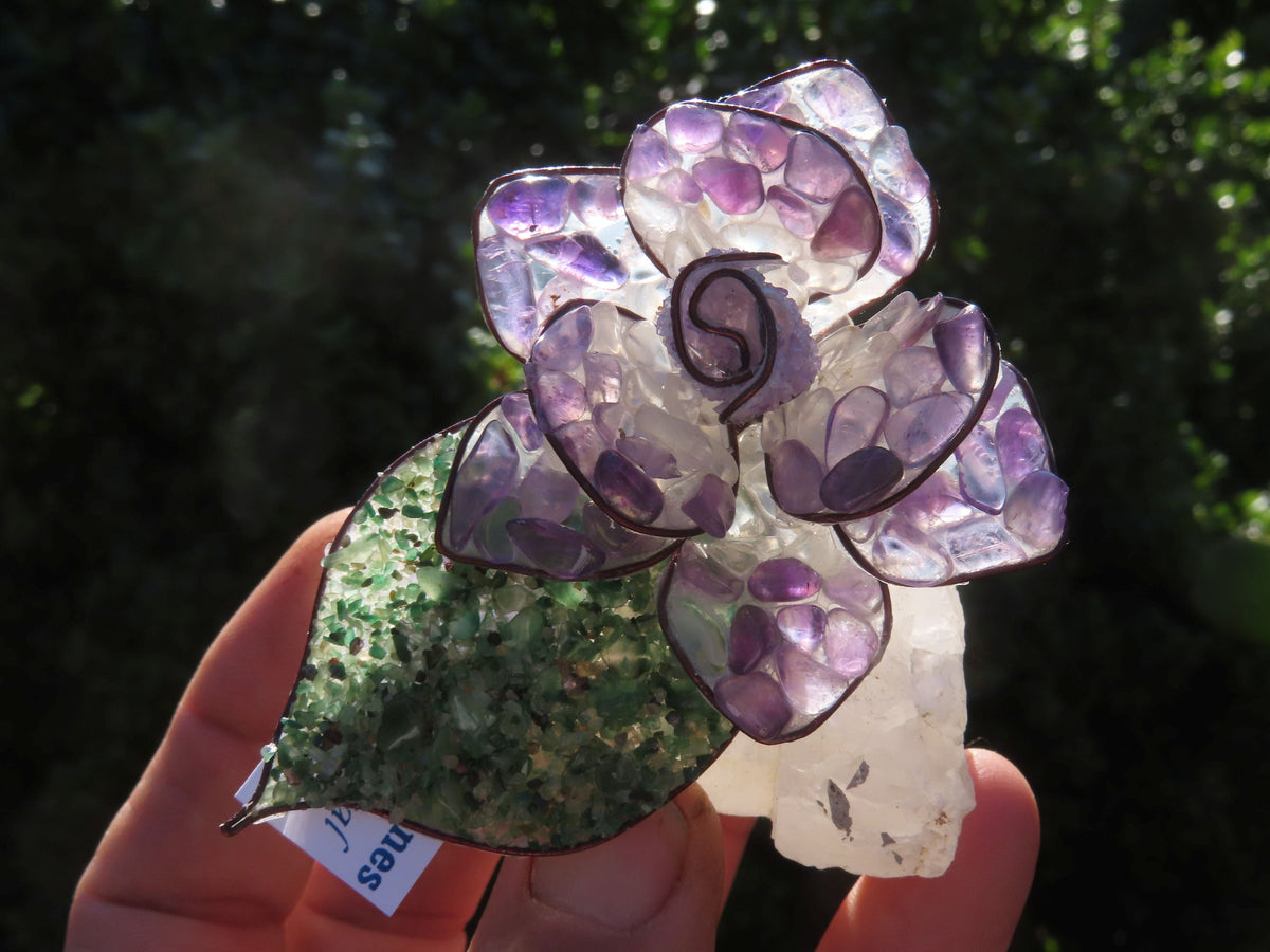 Polished Large Gemstone Art Rose - sold per piece - From South Africa - TopRock