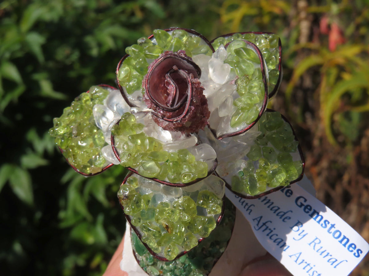 Polished Large Gemstone Art Rose - sold per piece - From South Africa - TopRock